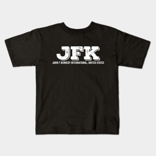 JFK John F Kennedy United States Airport Code Kids T-Shirt